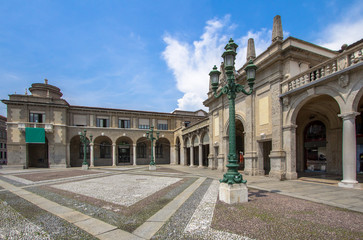 Fototapeta na wymiar Quadriportico gallery in Bergamo, Italy