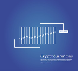 Graph of cryptocurrency. Graphics and analytics of cryptography. vector illustration