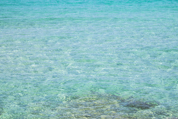 Blue caribbean sea water