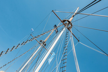 masts of sailing ship