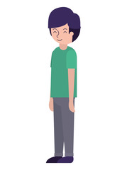 young man avatar character vector illustration design