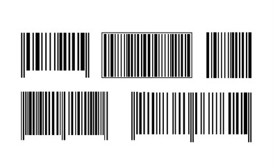 Realistic bar code icon. A modern simple flat barcode. Marketing, the concept of the Internet. Fashionable vector sign of a market trademark for website design, mobile application