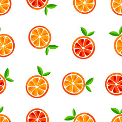 Cute seamless oranges