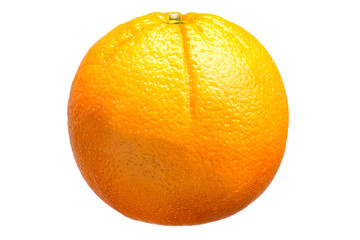 Fresh orange fruit isolated on white background.