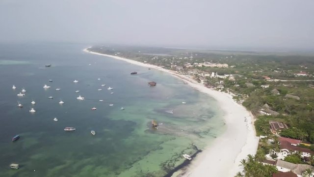 Kenyan(Africa) coast filmed with a drone
