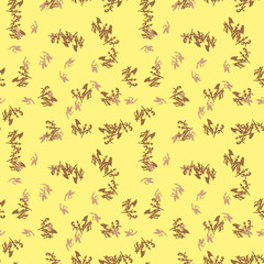 Military camouflage seamless pattern in yellow and different shades of brown color