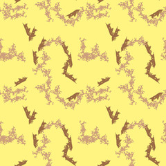 Military camouflage seamless pattern in yellow and different shades of brown color