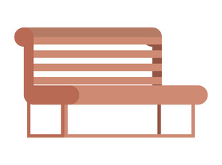 park wooden chair icon vector illustration design