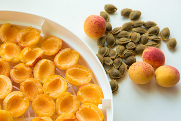 fresh ripe apricots top view