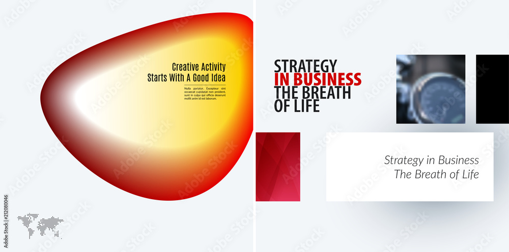Poster set of modern design abstract templates. creative business background with colourful fluid gradient 