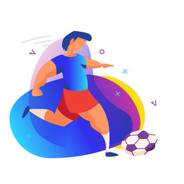 Players during the game. Colorful and modern vector illustration on a white background.