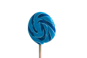 colorful sweet candy lollipop isolated on the white