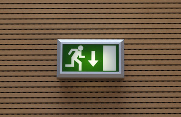 Leuchtschild Notausgang