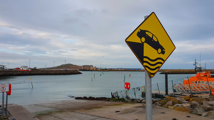 Dock at the village of Howth near Dublin