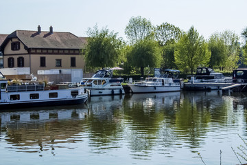 lake with boats in franse, saverne