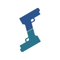 Weapon logo. Gun Icon.  Rifle and Pistol symbol. Vector eps 08.