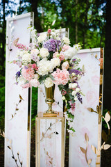 wedding bouquet of flowers in a vase