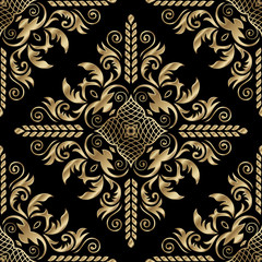 Vintage damask seamless pattern. Classical luxury texture for wallpapers, wrapping, textile. Vector Illustration