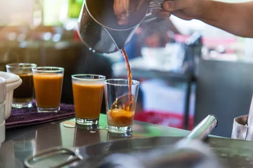 Tableaux ronds sur plexiglas Anti-reflet Theé thai tea making