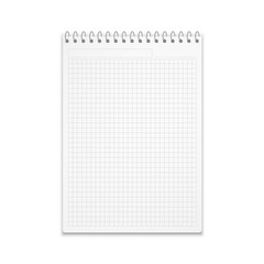 Realistic vector illustration notepad of square paper. Notepad mock up isolated on white background. Vector EPS10