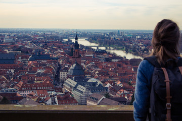 Aussicht vom Schloss Heidelberg aus