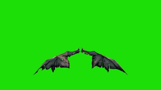 Demon Devil Wings Green Screen 3D Renderings Animations