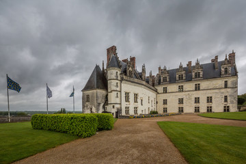 The royal Château at Amboise, in the Indre-et-Loire département of the Loire Valley in France