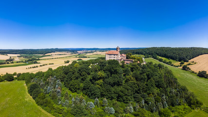 Deutschland, Hessen, Wetterau, Main-Kinzig-Kreis,  Gemeinde Ronneburg, die Ronneburg, Luftaufnahme