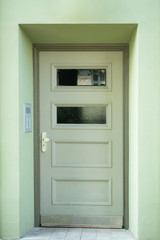 Front view of the entrance door