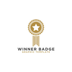 Winner badge graphic template