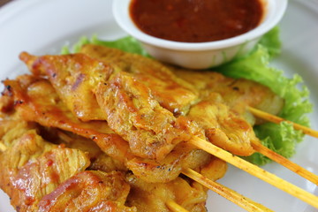 delicious Pork Satay with Peanut Sauce