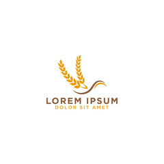 Fototapeta na wymiar Grain logo design template