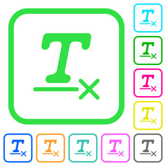 Clear text format vivid colored flat icons