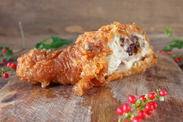 delicious fried chicken ready to eat