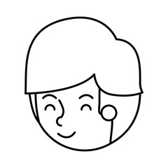 Obraz na płótnie Canvas young man avatar head character vector illustration design
