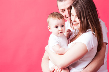 The beautiful young family