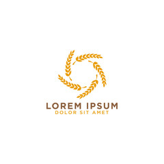 Fototapeta na wymiar Grain logo design template