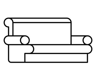 confortable sofa isolated icon vector illustration design