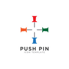 Push pin icon design template