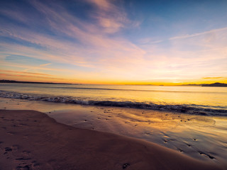 sunset of donegal beach,Ireland