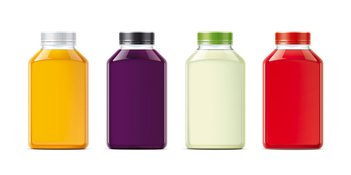 Bottles for juice and other drinks. Small size version.