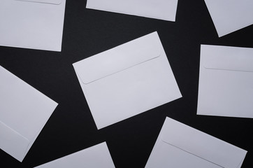White mail envelopes mock up