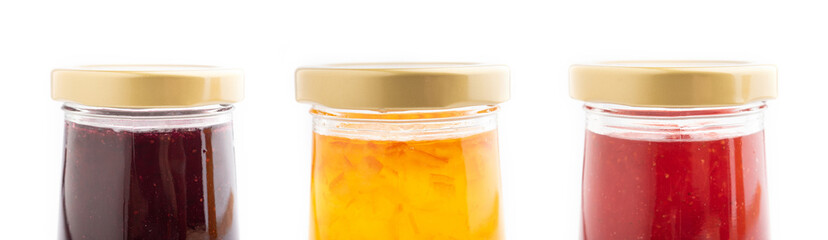 Jam jar isolated on white background