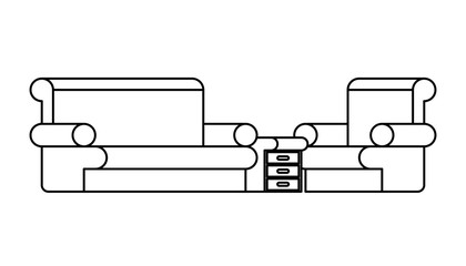 living room scene icons vector illustration design
