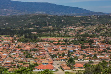 Fototapeta na wymiar Villa de Leyva skyline cityscape Boyaca in Colombia South America