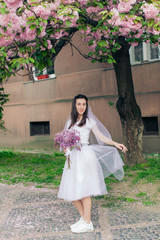 Bouquet of the bride on the hen party