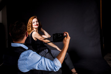 Stylish female photoshoot