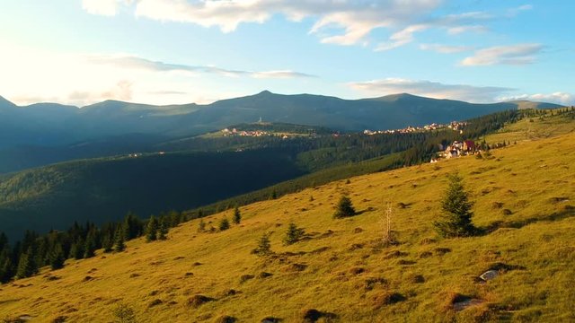 Aerial view at Ranca, Romania