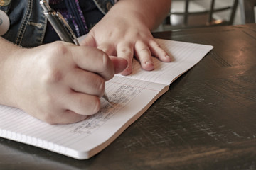 Writing in a journal