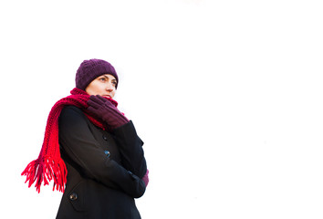 Frozen young woman